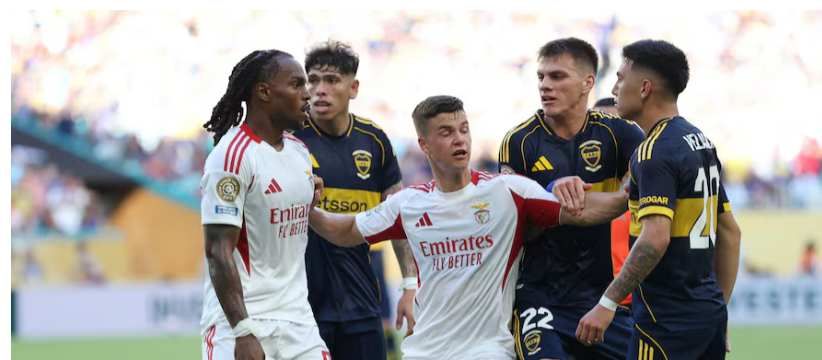 Boca brings Buenos Aires to Miami and draws 2-2 with Benfica in the Fiery Club World Cup Clash.