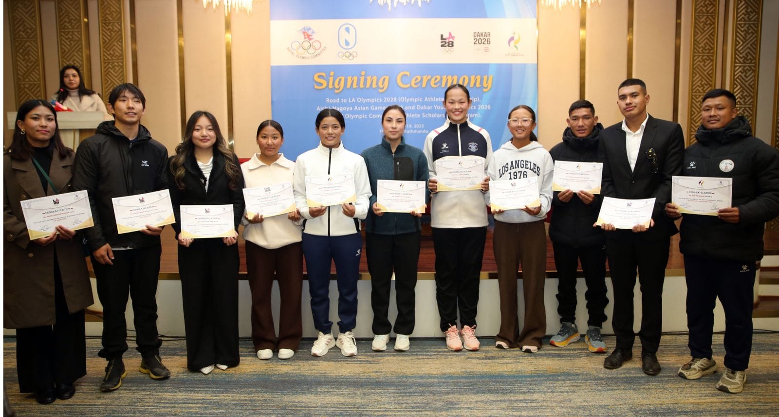 Road to Glory: NOC Unveils Major Scholarship Package for 14 Athletes Targeting LA28 and Asian Games