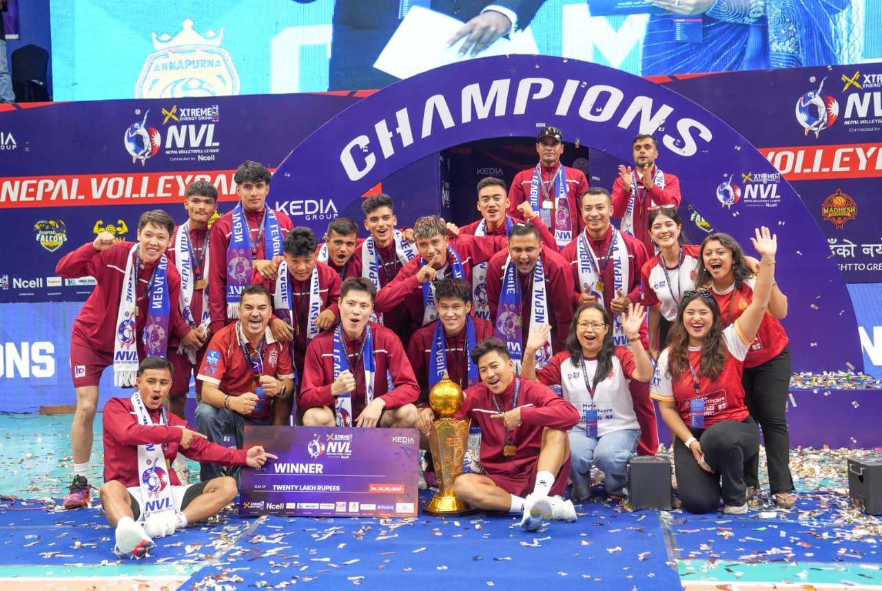 Straight Sets Glory: Annapurna Spiker Kings Crush Karnali Shivaraj in NVL Final